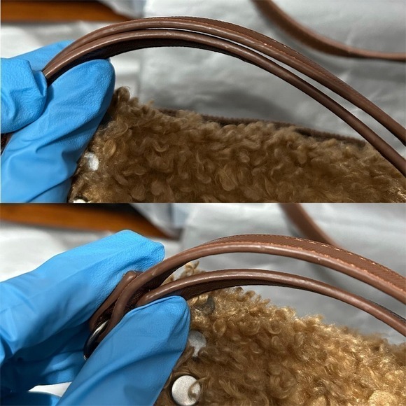 Steve Madden Bkate Brown Camel Faux Fur Crossbody Bag - "Beatrice" - Picture 16 of 16